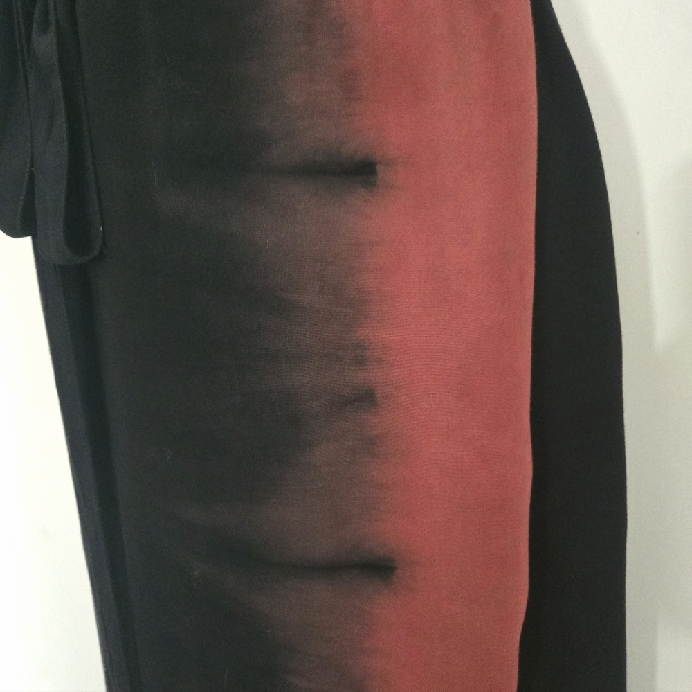 Express Red & Black Tie Dye Wrap Maxi Dress - Picture 3 of 4